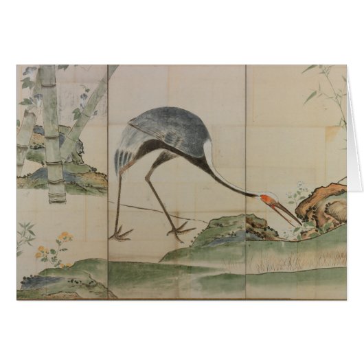Cranes, Pines, and Bamboo Cards (Front Horizontal)