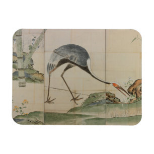Cranes, Pines, and Bamboo Magnet