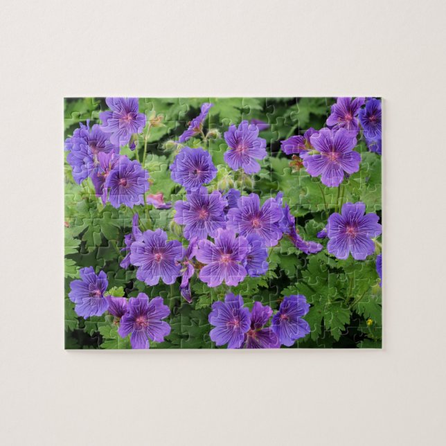Cranesbill Geranium Floral Jigsaw Puzzle (Horizontal)