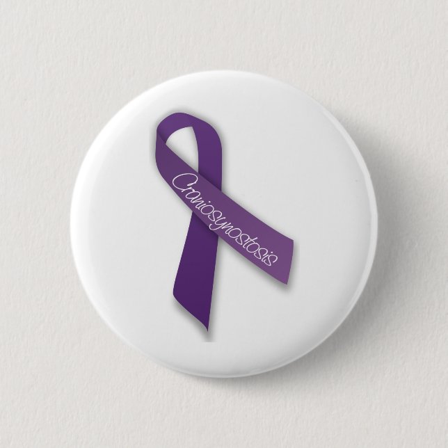 Cranio Ribbon Pinback Button (Front)