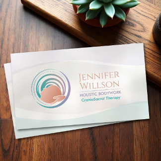 Craniosacral Therapist Head Hands Flow Holistic Business Card