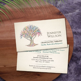 Craniosacral Therapy Hands Tree Holistic Bodywork Business Card