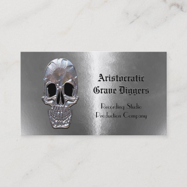 Cranium Sound Ghost Skull Professional Business Card (Front)