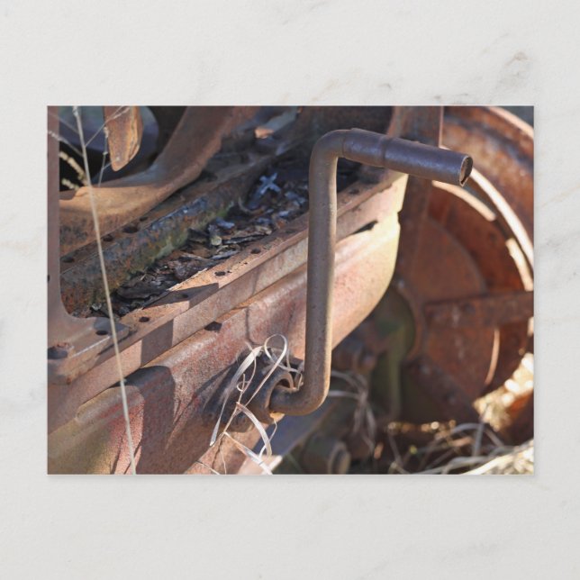 Crank Handle Tractor Postcard (Front)