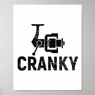 Crankit Fishing Lure - Cranky Funny Gift Ideas For Poster