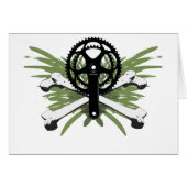 Crankset Bones - green (Front Horizontal)