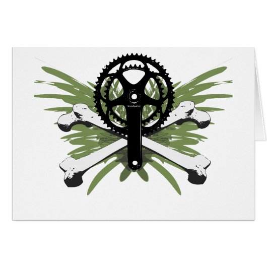 Crankset Bones - green (Front Horizontal)