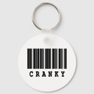cranky barcode design keychain