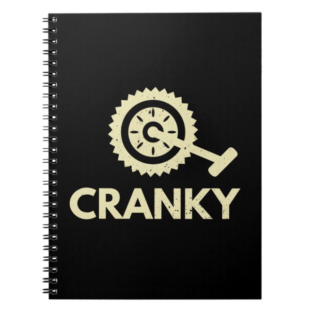 Cranky / Bicycle/ Cyclist Notebook (Front)