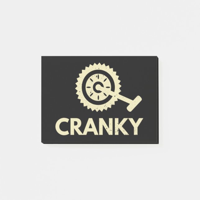 Cranky / Bicycle/ Cyclist Post-it Notes (Front)