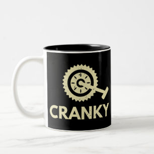 Cranky / Bicycle/ Cyclist Two-Tone Coffee Mug