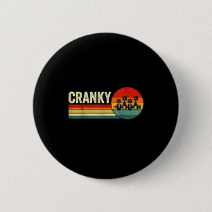 Cranky Car Engine Crankshaft Fathers Day Dad Men H Button