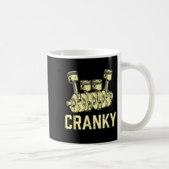 Cranky Car Engine Crankshaft Fathers Day Dad Men H Coffee Mug (Right)