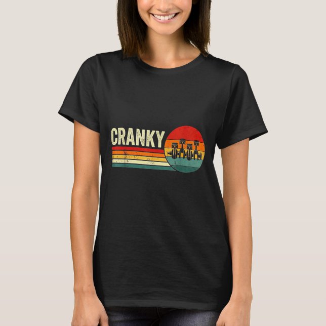 Cranky Car Engine Crankshaft Fathers Day Dad Men H T-Shirt (Front)