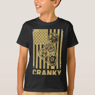Cranky Car Engine Crankshaft Lover Mechanics Fathe T-Shirt