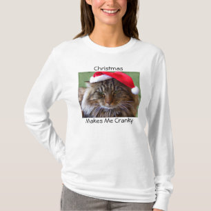Cranky Christmas Cat Shirt