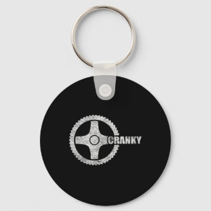 Cranky Cycling Biking Bicycle Crank Cyclists Bike  Keychain