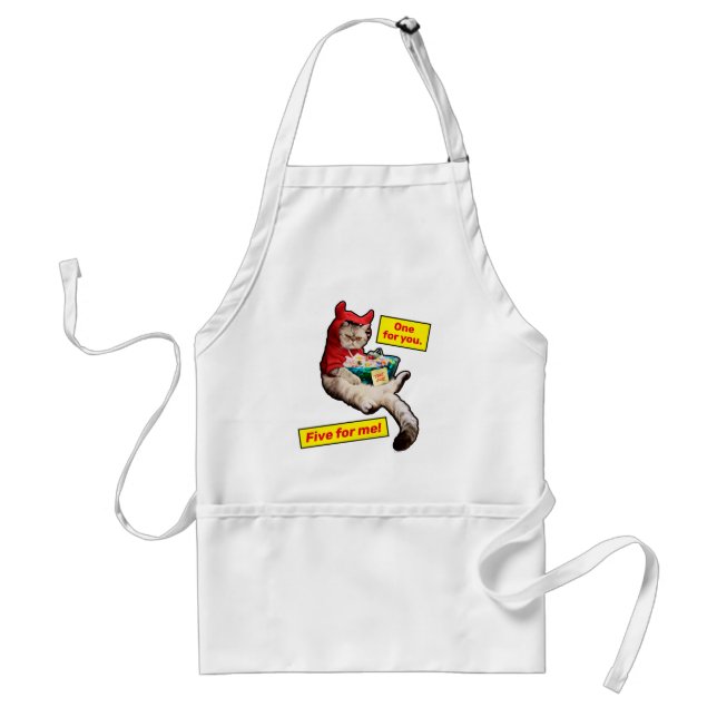 Cranky Devil Cat Adult Apron (Front)