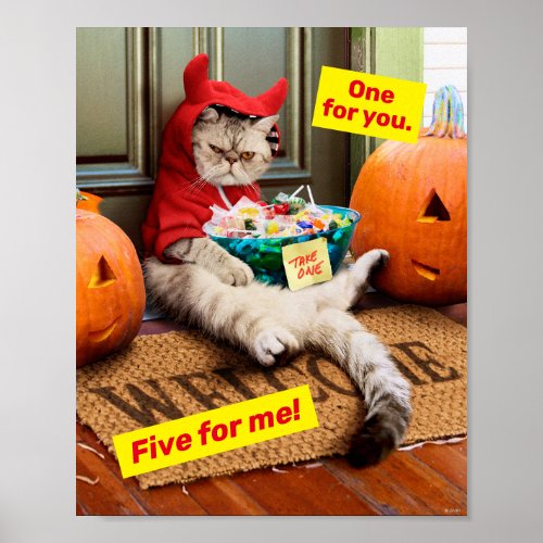 Cranky Devil Cat Poster