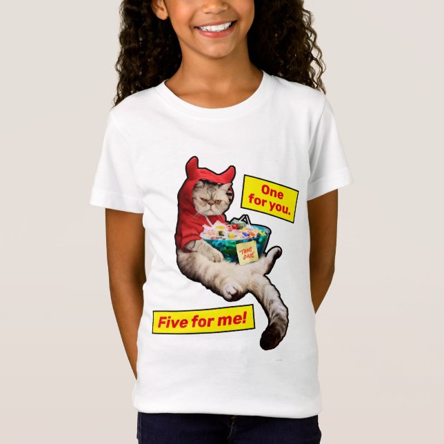 Cranky Devil Cat T-Shirt (Front)