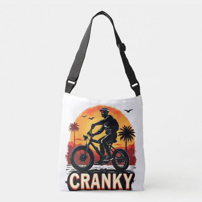 Cranky: Energise Your Ride – Fun Biker Tee  Crossbody Bag (Front)