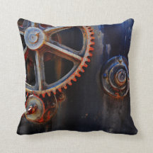 cranky modern industrial pillow