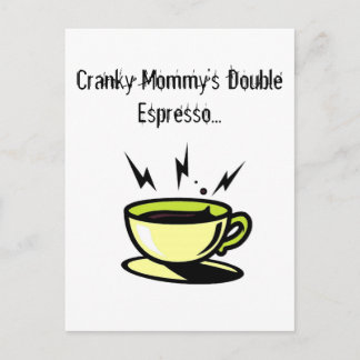 Cranky Mommy's Doubler Espresso Soccer Post-card Postcard