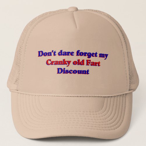 Cranky old fart discount trucker hat
