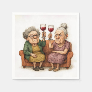 Cranky Old Ladies With Red Wine Napkins