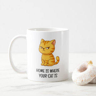 Cranky Orange Tabby Cat Coffee Mug