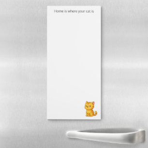 Cranky Orange Tabby Cat Quote Magnetic Notepad