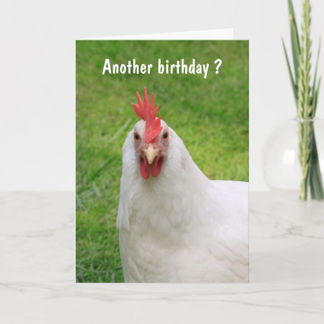 Cranky Rooster Birthday Card (Front)