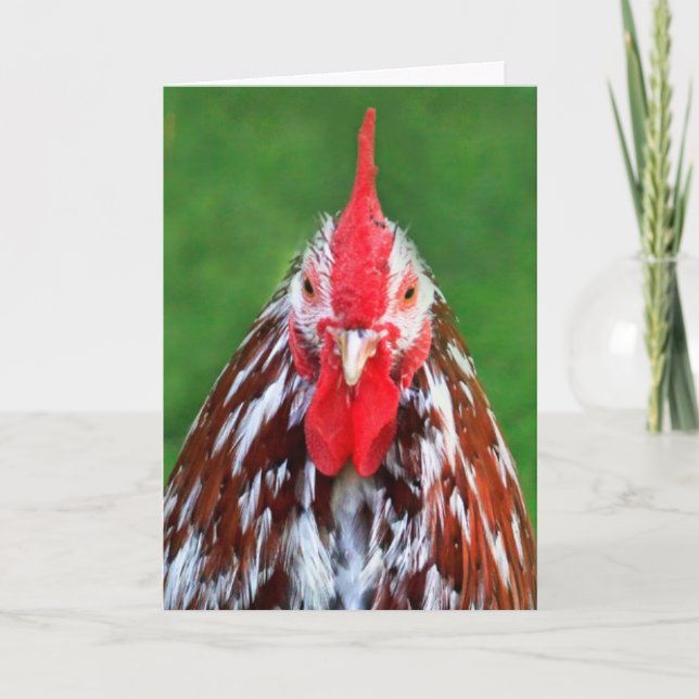Cranky Rooster Miss You Card (Front)