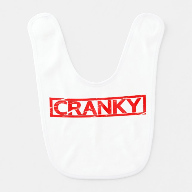 Cranky Stamp Baby Bib (Front)
