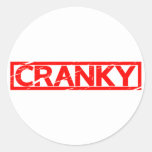 Cranky Stamp Classic Round Sticker