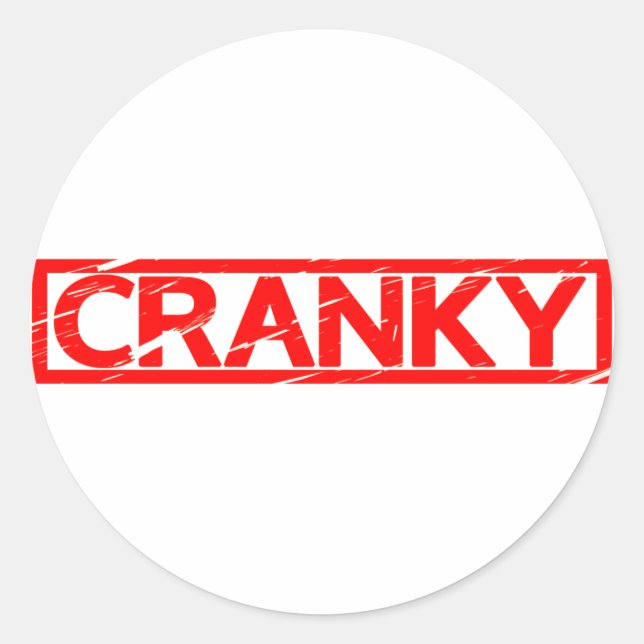 Cranky Stamp Classic Round Sticker (Front)