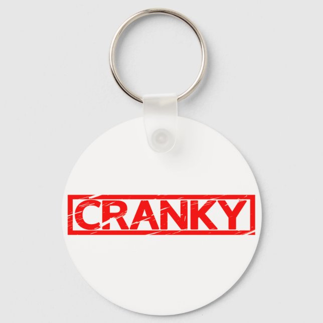 Cranky Stamp Keychain (Front)