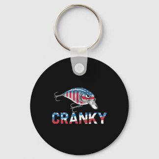 Cranky Usa Crankit Fishing Fathers Day  Keychain