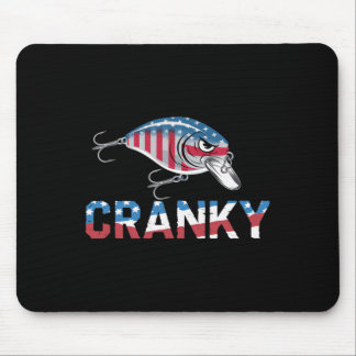 Cranky Usa Crankit Fishing Fathers Day  Mouse Pad