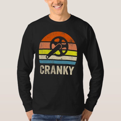 Cranky Vintage Sun Bicycle Cycling Cranky T_Shirt