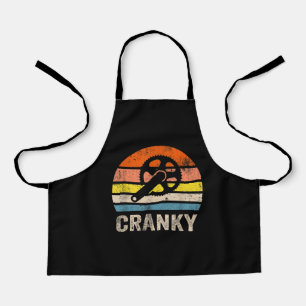 Cranky Vintage Sun Funny Bicycle Lovers Cycling Apron