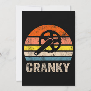 Cranky Vintage Sun Funny Bicycle Lovers Cycling Invitation