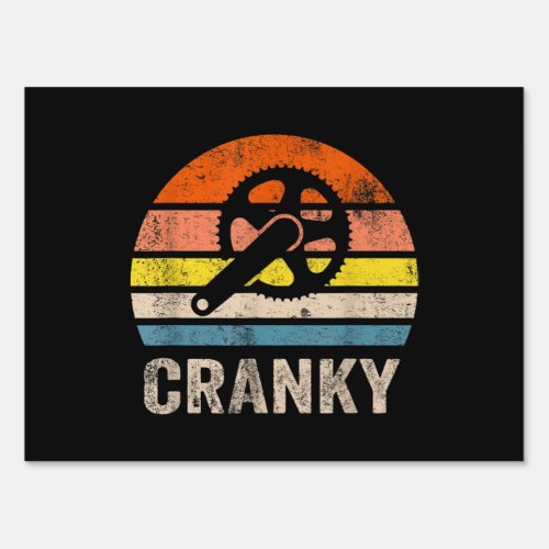 Cranky Vintage Sun Funny Bicycle Lovers Cycling Sign