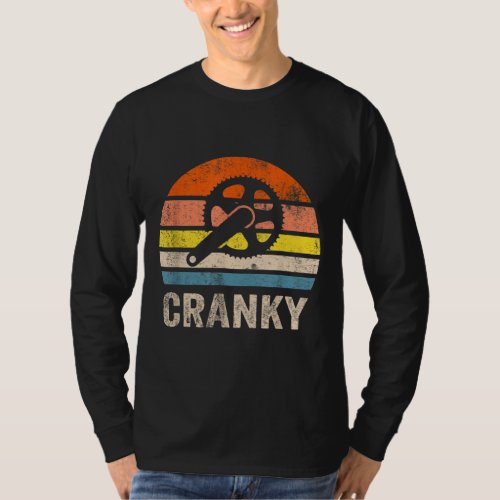 Cranky Vintage Sun Funny Bicycle Lovers Cycling T_Shirt