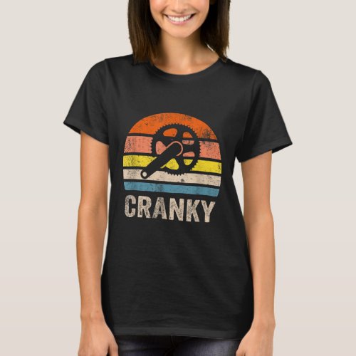 Cranky Vintage Sun Funny Bicycle Lovers Cycling T_Shirt