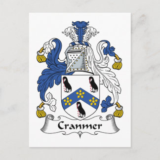 Cranmer Family Crest Postcard