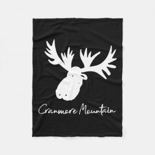 Cranmore mountain new hampshire moose antlers ski fleece blanket