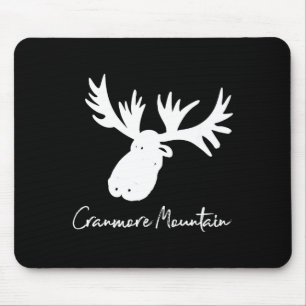 Cranmore mountain new hampshire moose antlers ski mouse pad