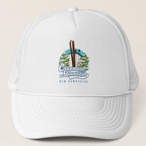 Cranmore Mountain New Hampshire Ski logo  Trucker Hat