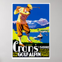 Crans Golf Alpin Poster